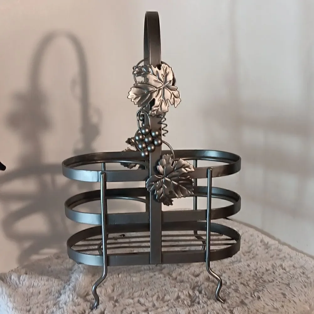 Metal Wine Bottle Caddy